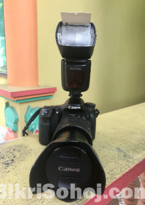 Canon 70D with 18-135 Stm lens & Godox Flashlight